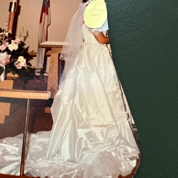 Wedding Dress with train, Petticoat, Veil - Picture 3 of 8